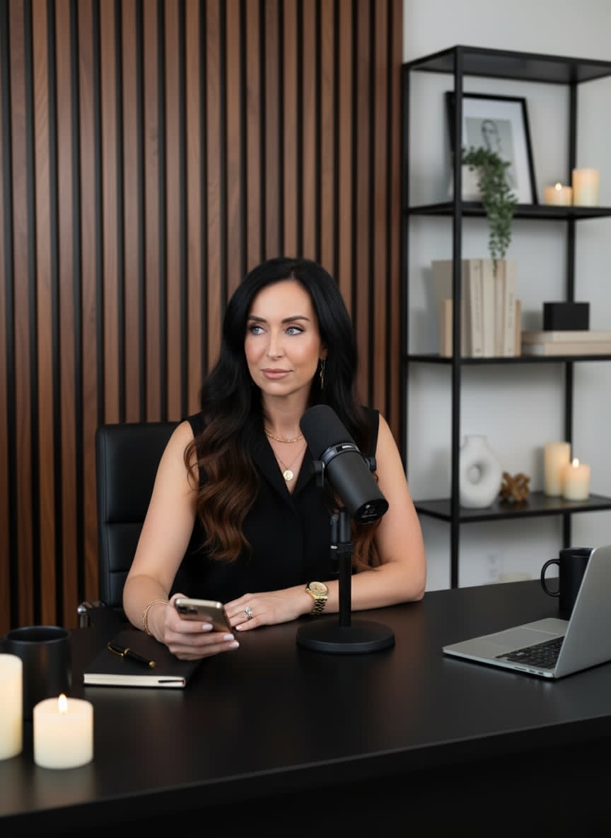 Madison at her desk